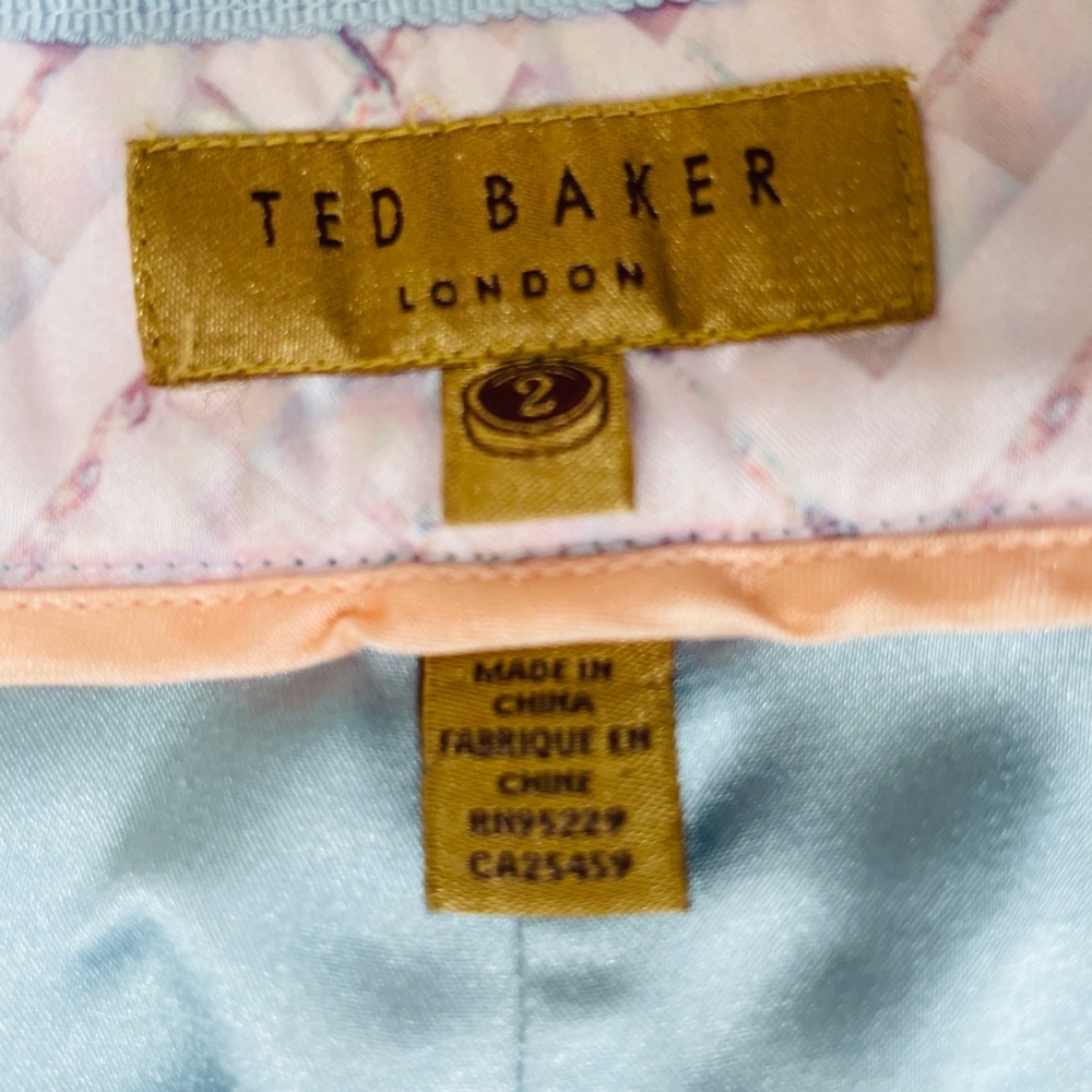 TED BAKER {S} Pants Baby Blue Flat Front Trousers - Picture 2 of 16